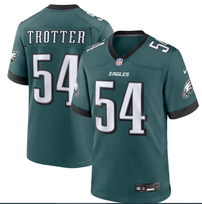 Men Philadelphia Eagles #54 Trotter Green 2024 Nike Vapor Limited NFL Jersey style 2->brooklyn nets->NBA Jersey